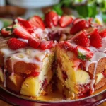 Strawberry Pineapple Pound Cake