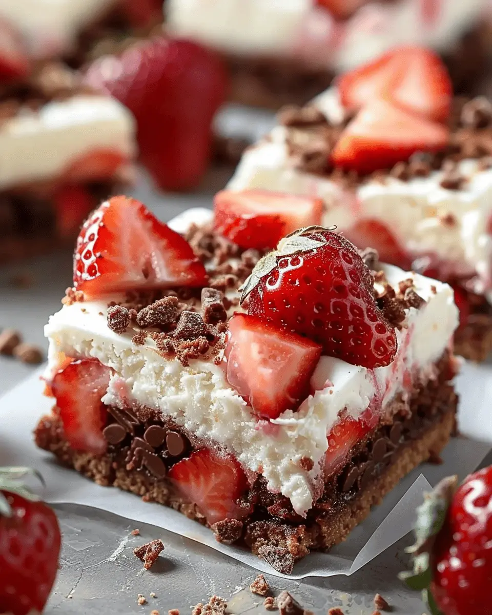 Strawberry Shortcake Brownies