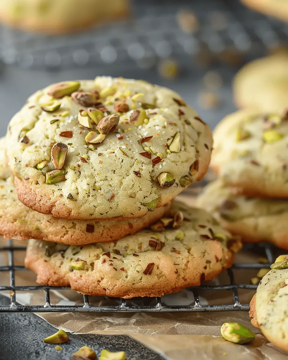 Toasted Pistachio Ricotta Cookies
