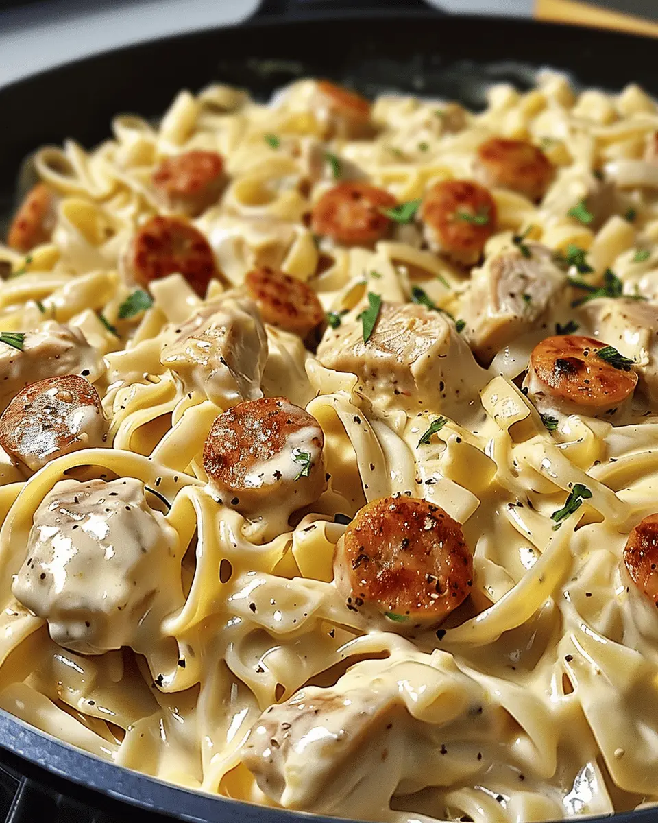 Creamy Pepper Jack Chicken & Sausage Pasta