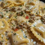 Creamy Cajun Sausage Ravioli