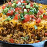 Cheesy Taco Rice Skillet Dinner