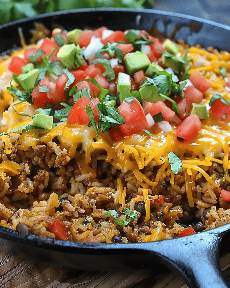 Cheesy Taco Rice Skillet Dinner