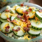 Creamy Cucumber, Cheddar & Bacon Snack Bowl