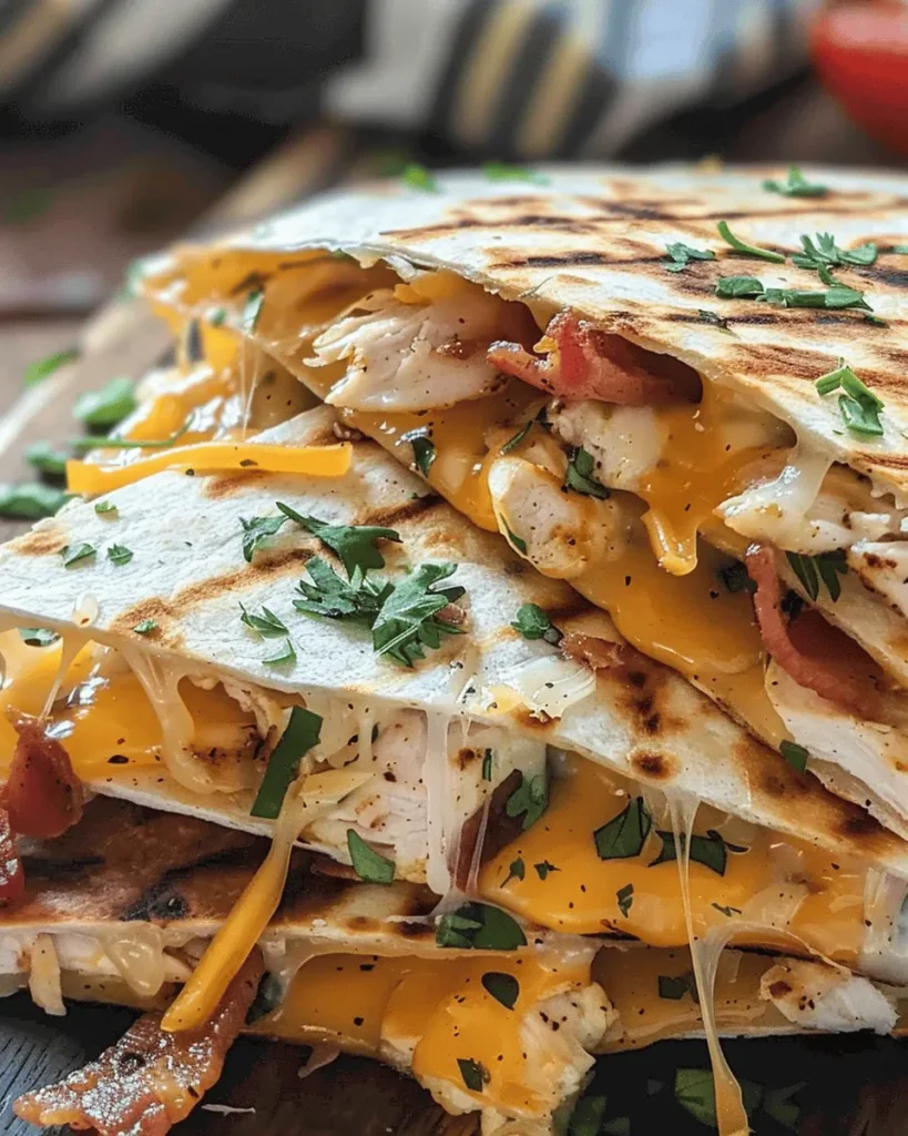 Chicken Bacon Ranch Quesadilla