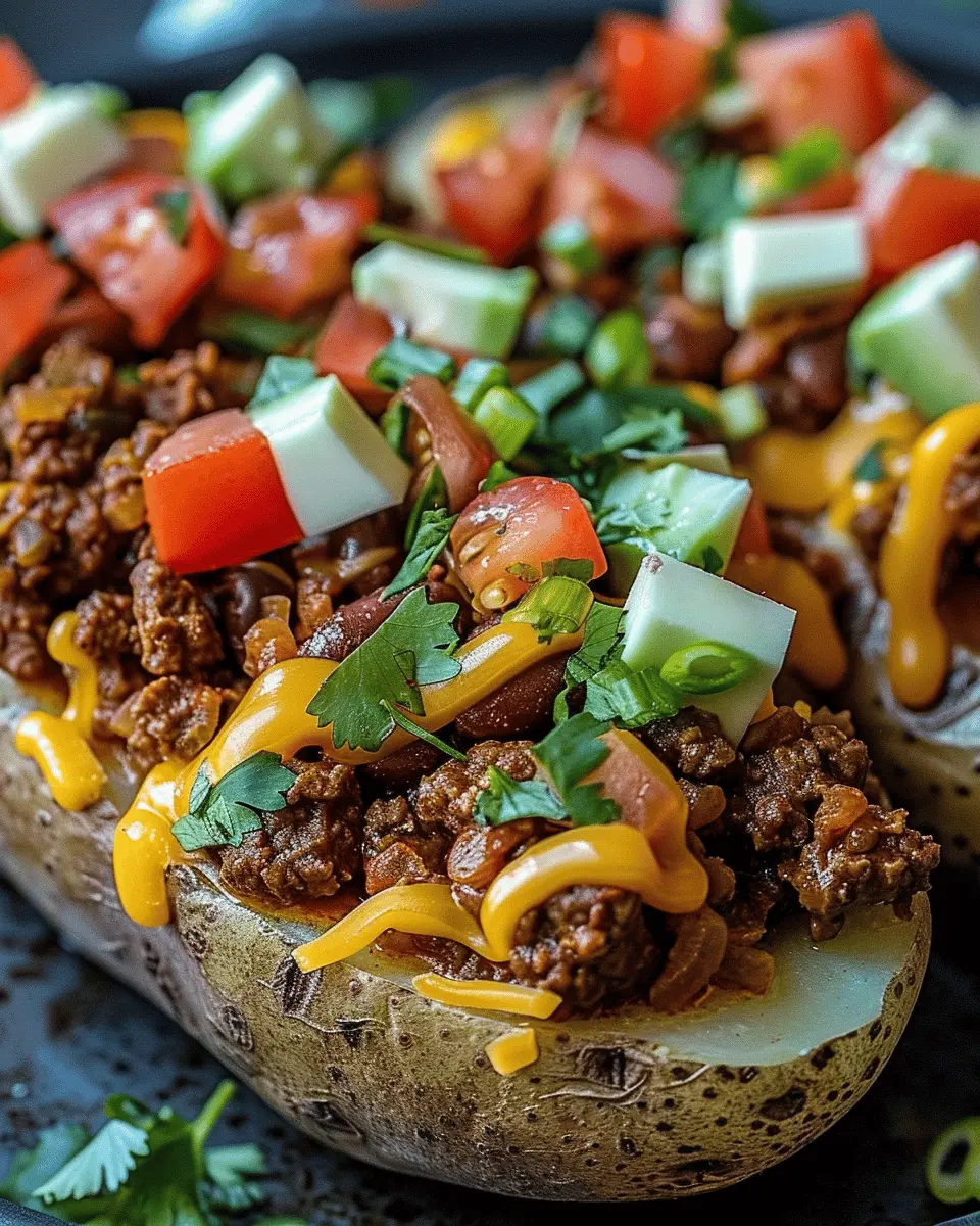 Taco Loaded Baked Potatoes