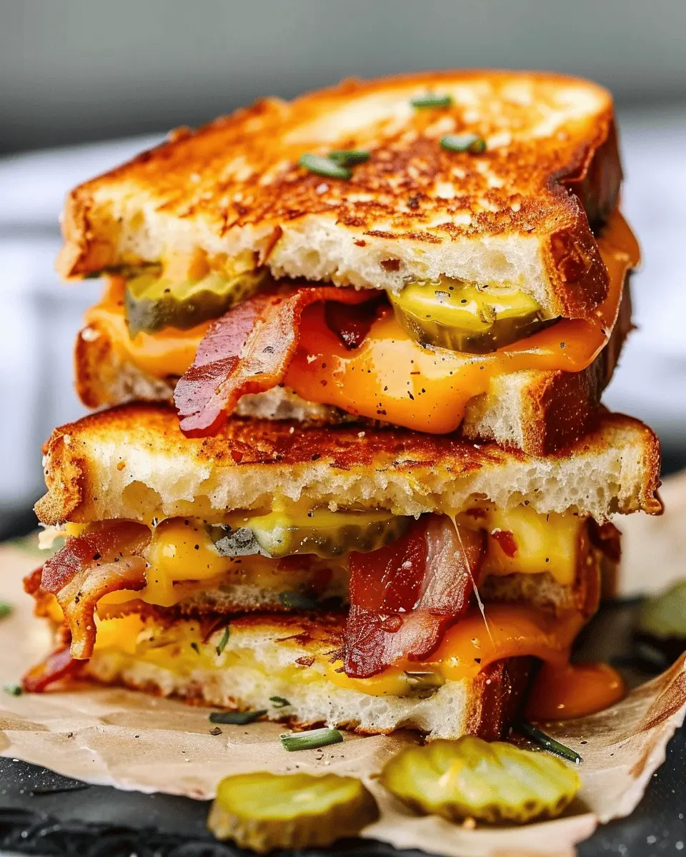 Dill Pickle Bacon Grilled Cheese