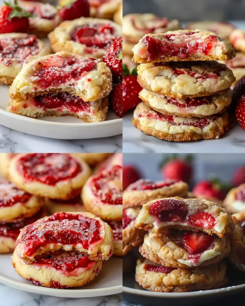 Decadent Strawberry Cheesecake Cookies
