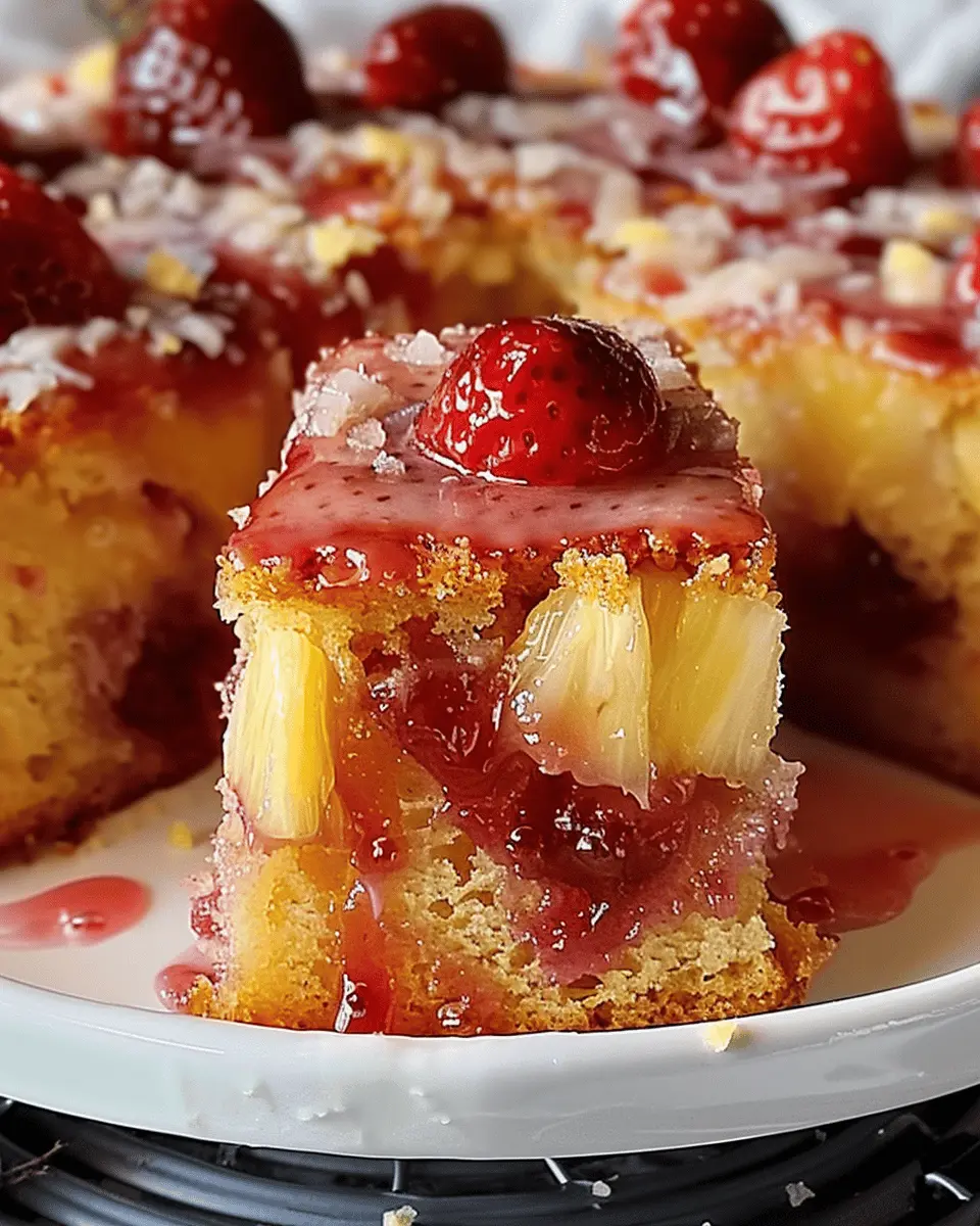 Strawberry Pineapple Pound Cake