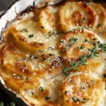 Crispy Parmesan and Gruyere Potato Gratin
