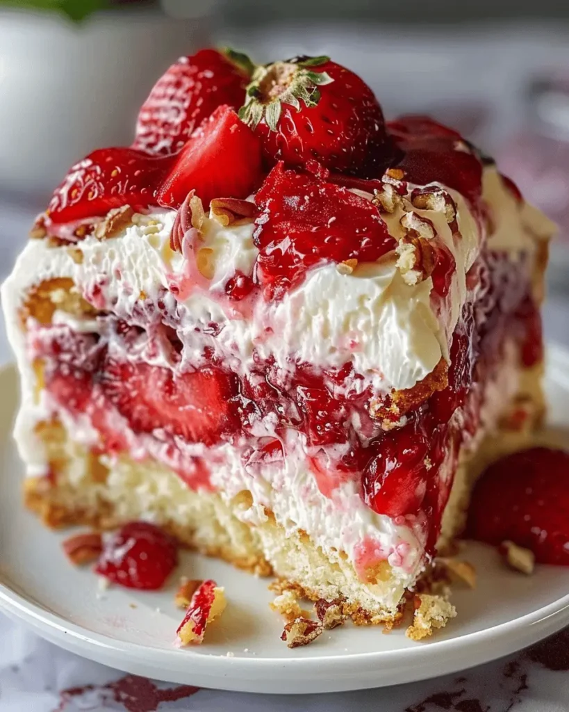 Strawberry Earthquake Cake