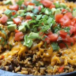 Cheesy Taco Rice Skillet Dinner