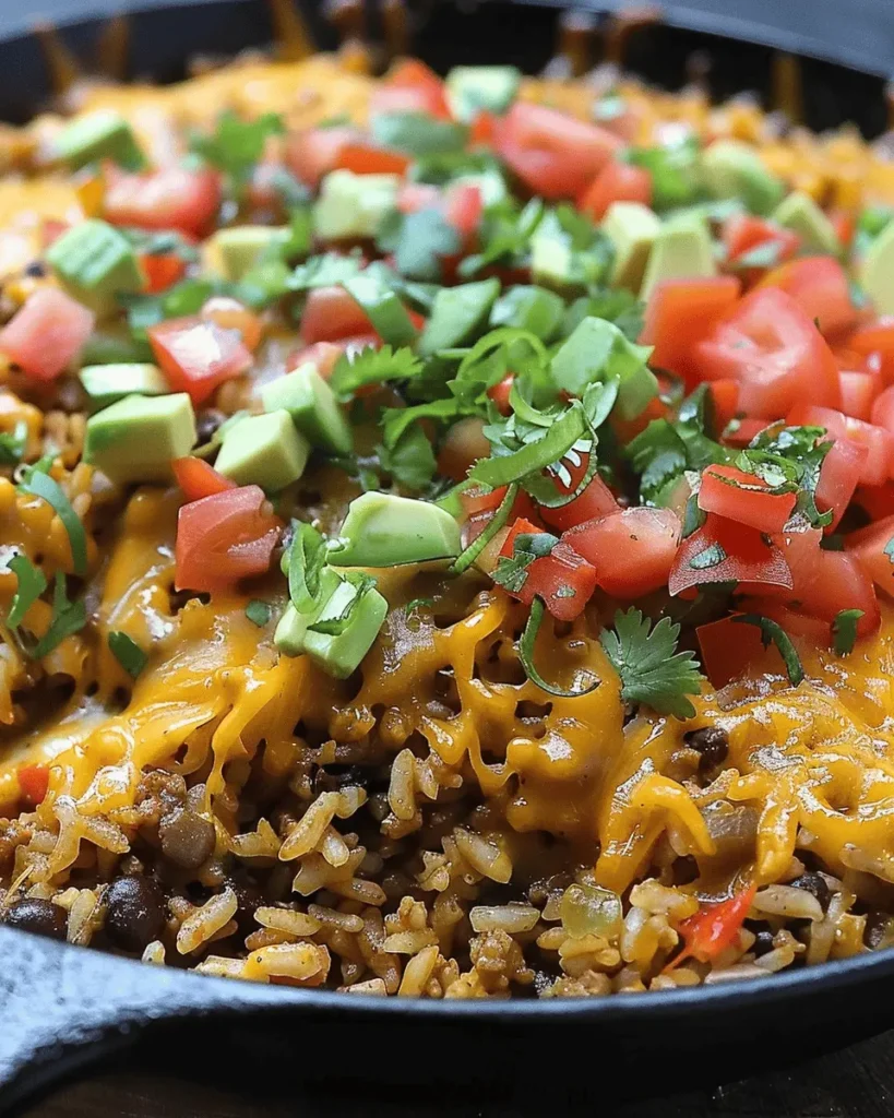 Cheesy Taco Rice Skillet Dinner