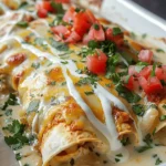 Queso Chicken Enchiladas