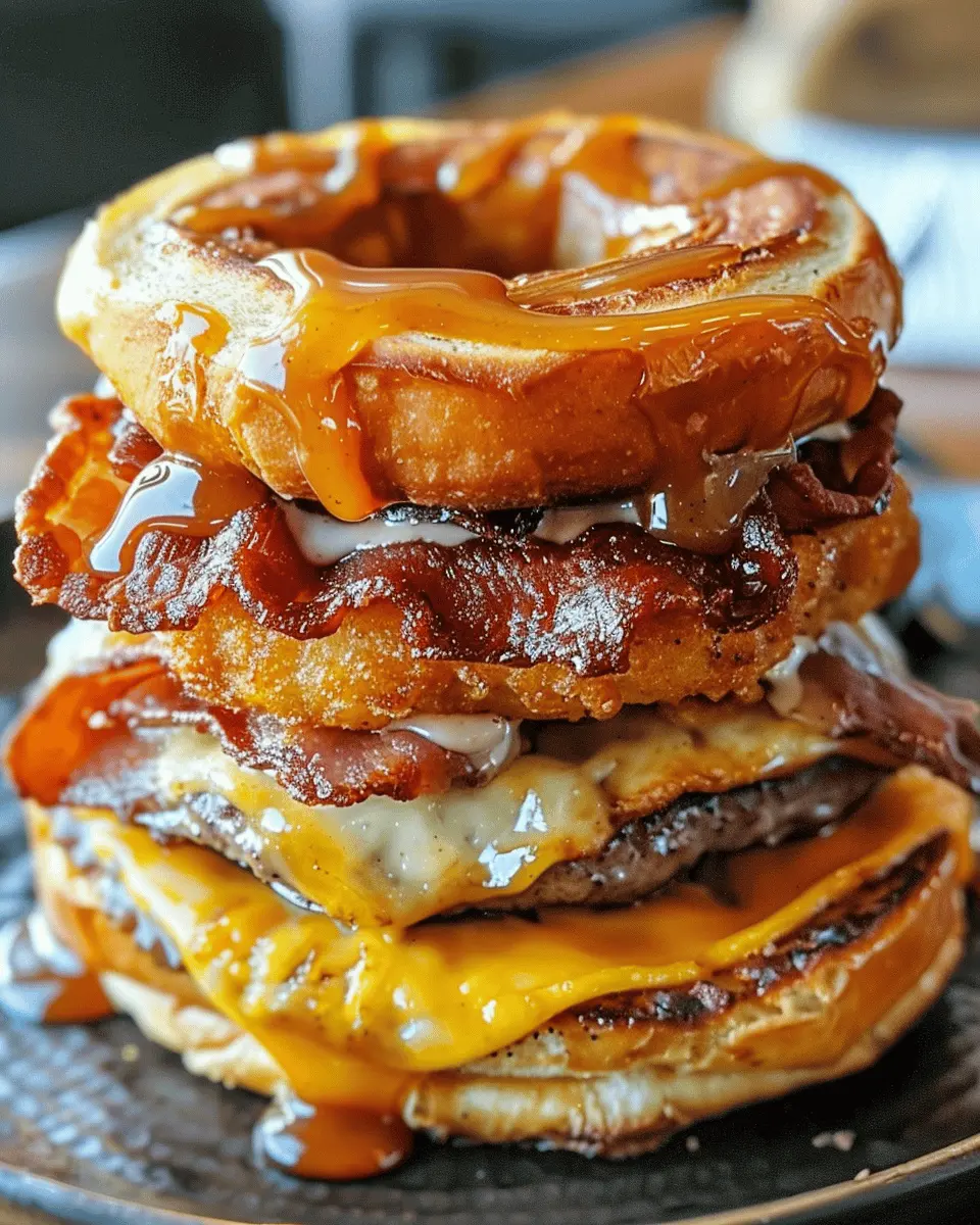 Indulge in My Cinnamon Roll Breakfast Burger