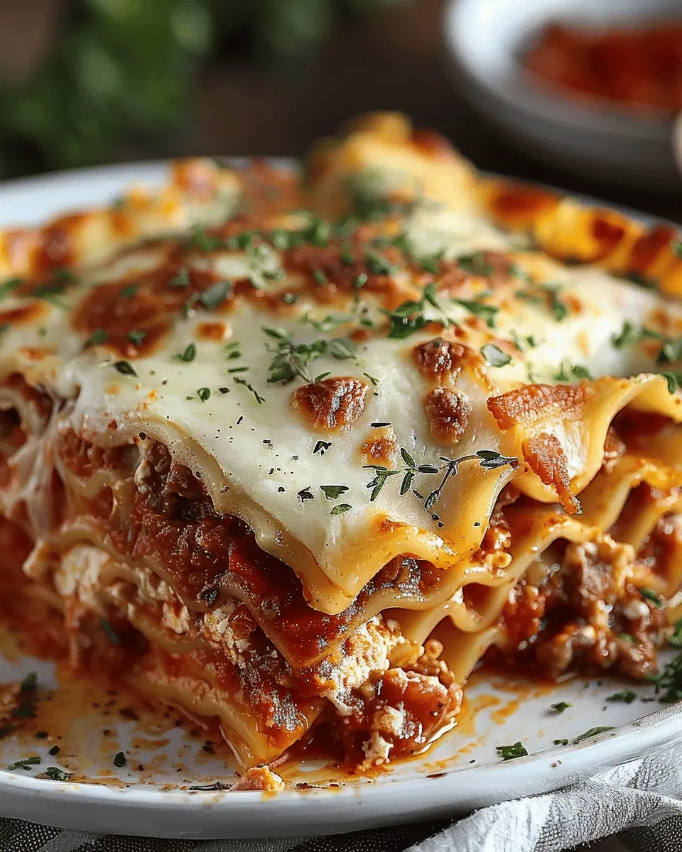 Parmesan Garlic Bacon Lasagna