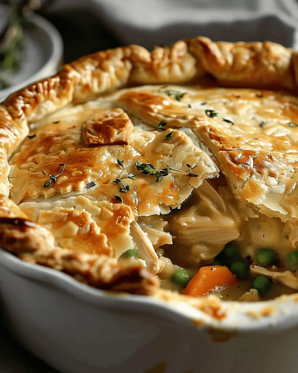 Golden Chicken Pot Pie with Buttery Crust