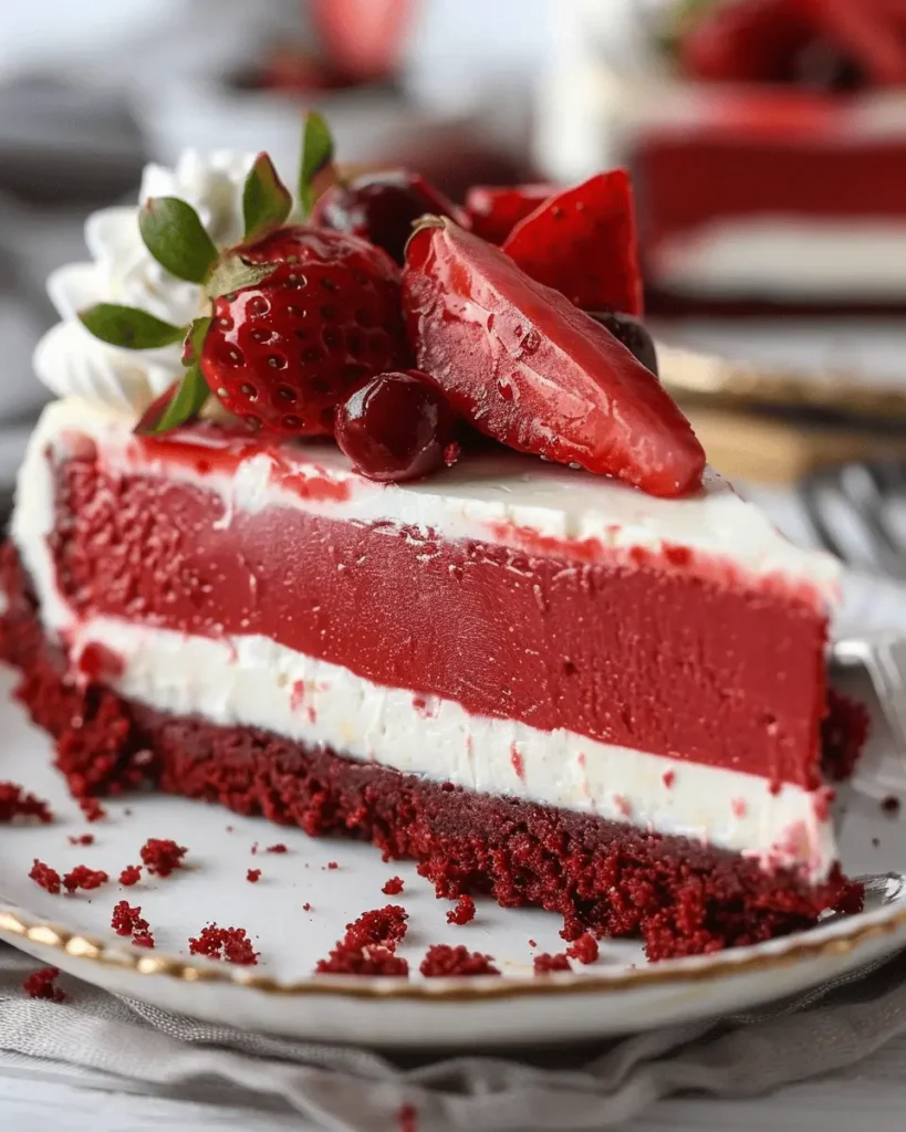 Red Velvet Strawberry Cheesecake