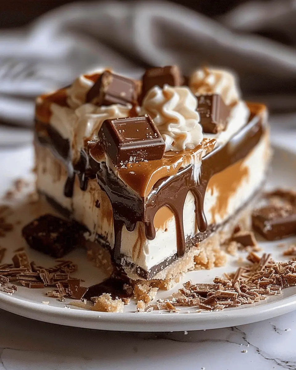No Bake Twix Cheesecake