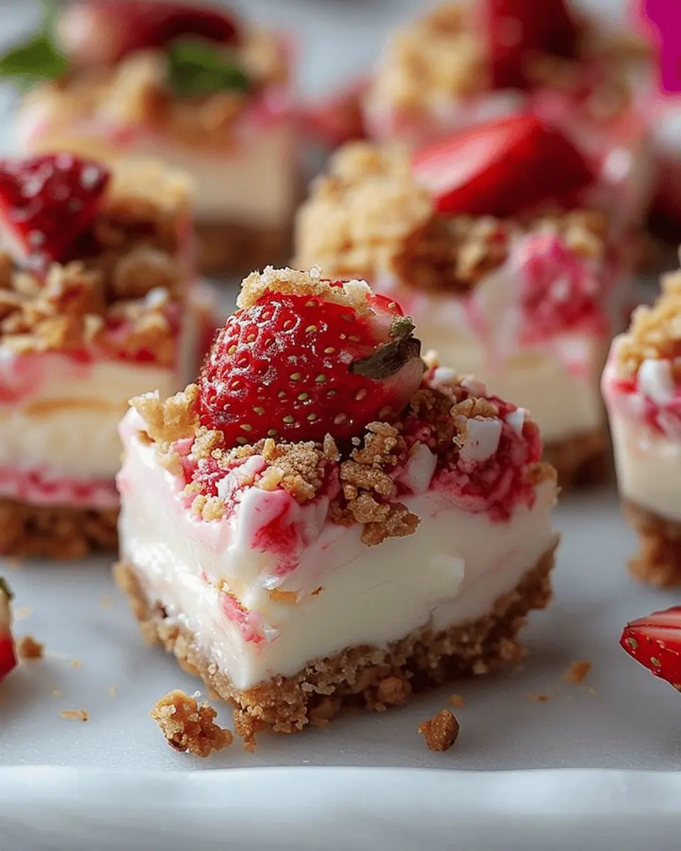 Strawberry Crunch Cheesecake Bites