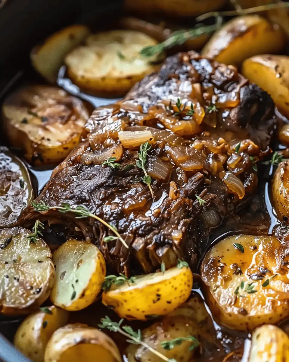 Apple Cider Pot Roast with Potatoes