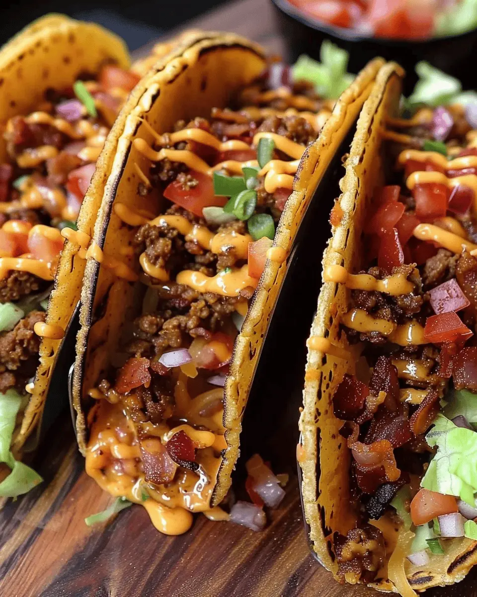 Loaded Bacon Cheeseburger Tacos