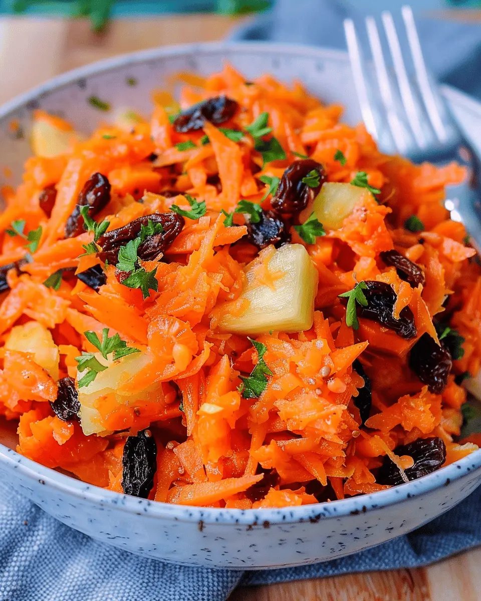 Carrot Salad with Pineapple and Raisins