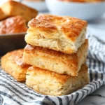 Fluffy Buttery Square Biscuits