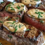 Juicy Steak with Creamy Garlic Sauce