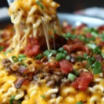 Bacon Cheeseburger Ramen Noodle Bake