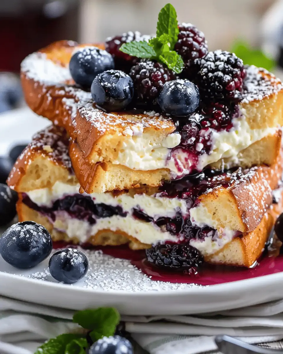 Blueberry Cheesecake Stuffed French Toast