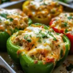 White Chicken Chili Stuffed Peppers