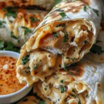 Ooey-Gooey Cheesy Garlic Chicken Wraps