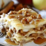 Caramel Apple Cinnamon Roll Lasagna