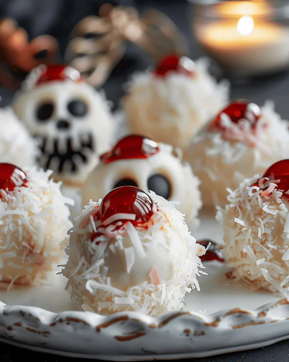 Halloween Coconut Kiss of Death Bites