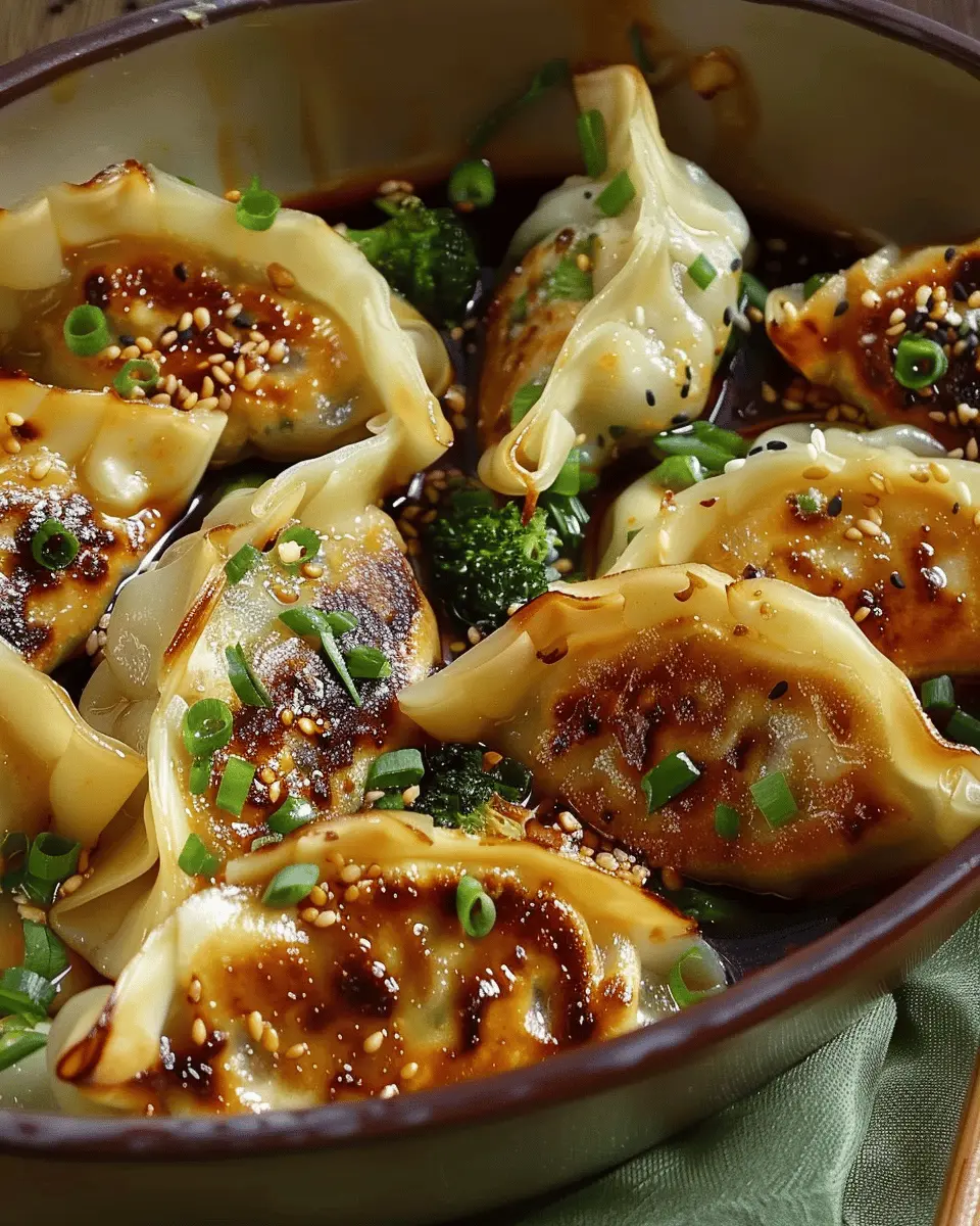 Oven-Baked Dumplings with Peanut Sauce