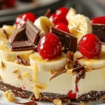 No-Bake Banana Split Cheesecake