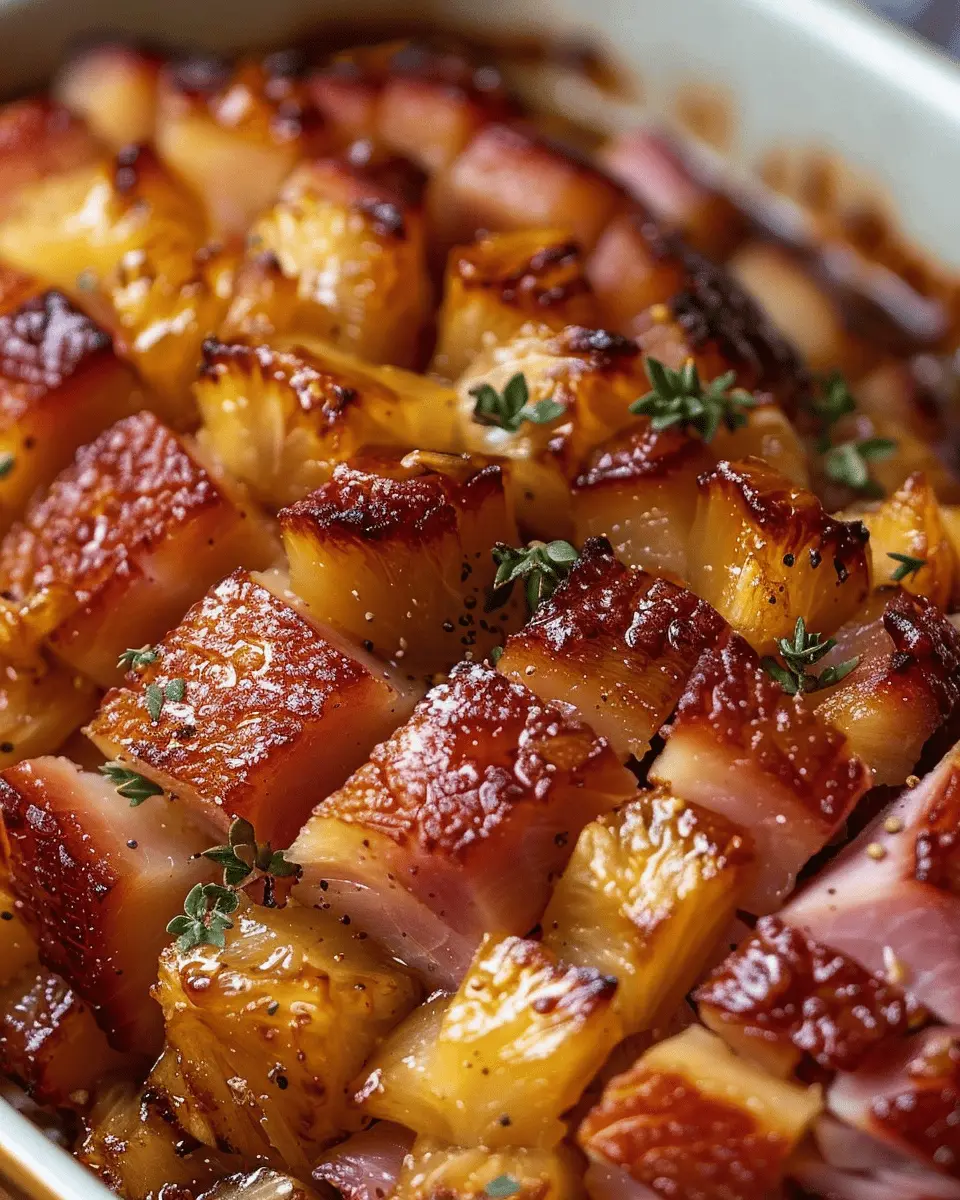 Brown Sugar Pineapple Ham Bake