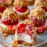 Strawberry Crunch Cheesecake Bites