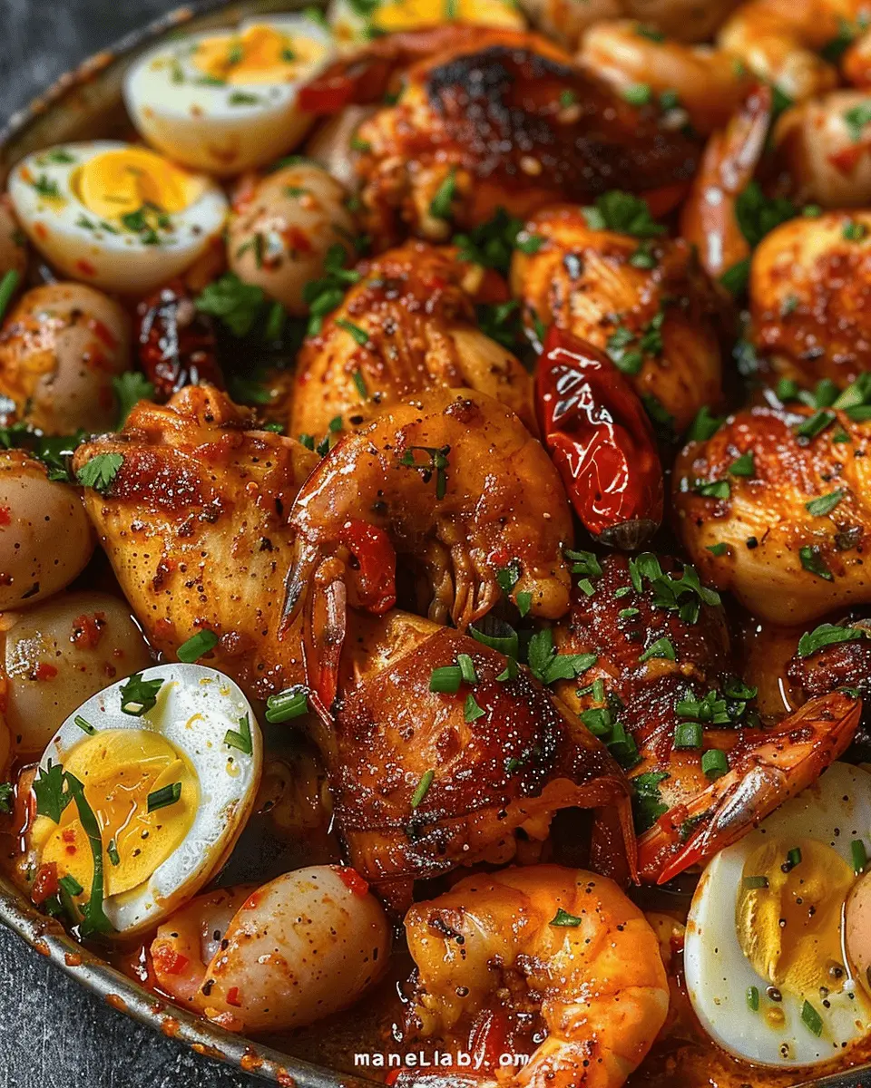 Would You Eat This Cajun Chicken & Seafood Boil with Eggs