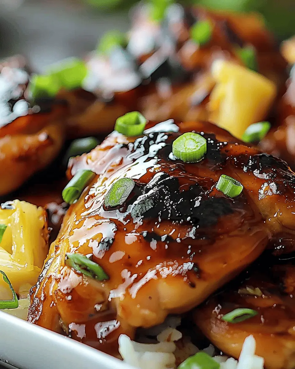 Hawaiian Huli Huli Chicken Pineapple