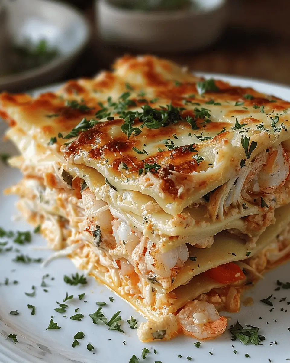 Seafood Lasagna with Shrimp & Crab