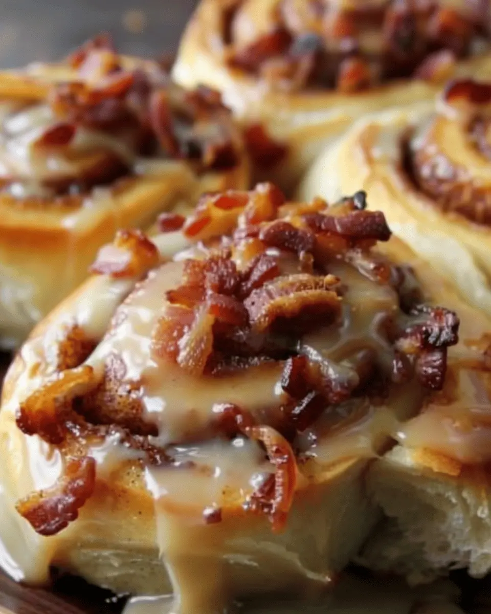 Maple Bacon Cinnamon Rolls