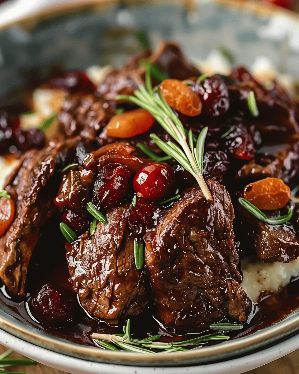 Low-Braised Balsamic Cranberry Beef