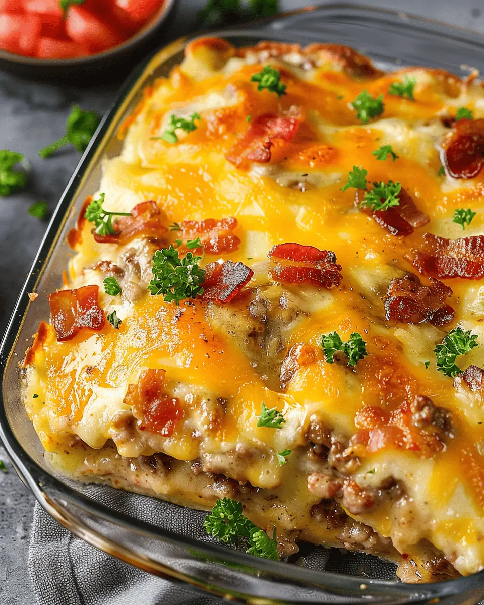 Bacon Cheeseburger Casserole