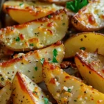 Irresistible Baked Garlic Parmesan Potato Wedges