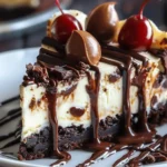 Hot Fudge Sundae Brownie Cheesecake