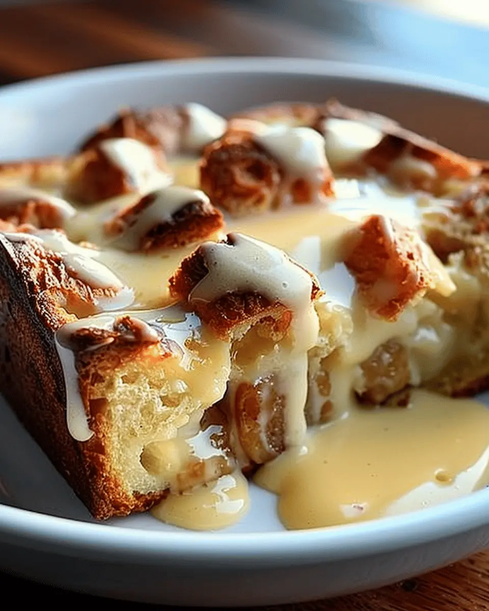 BREAD PUDDING WITH VANILLA SAUCE