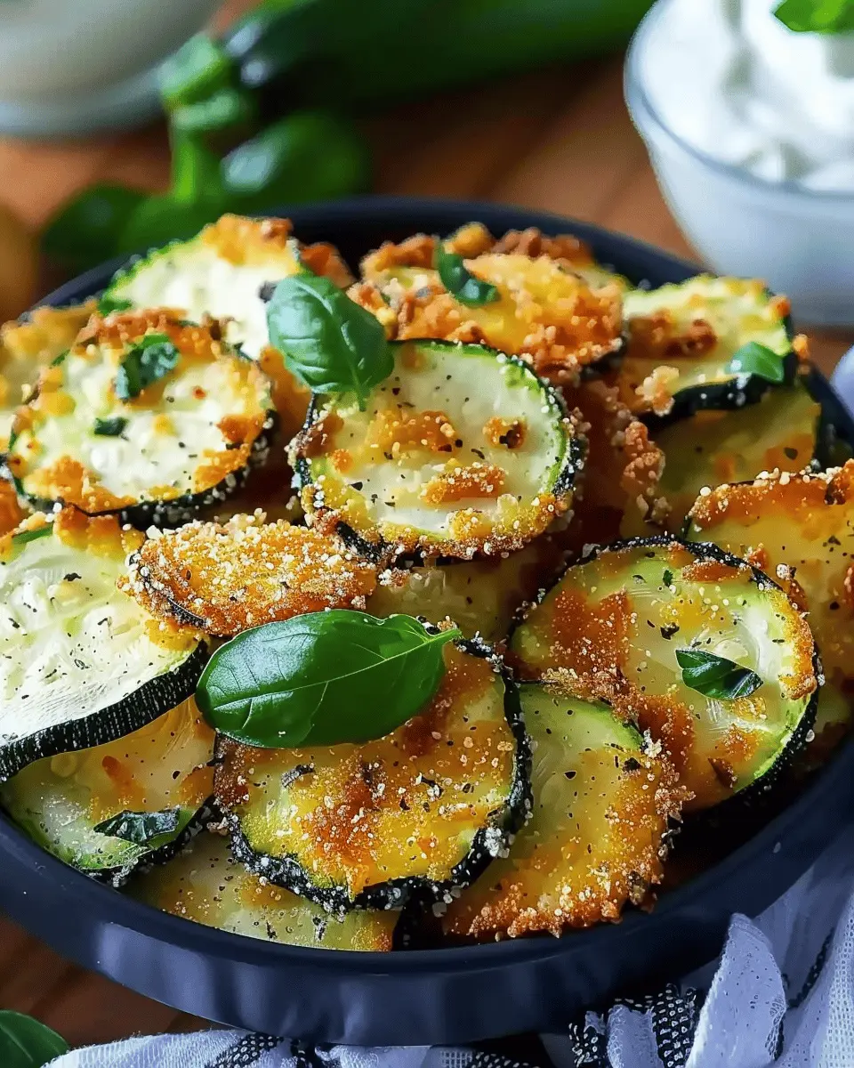 Crispy Zucchini Chips with Basil Mayo