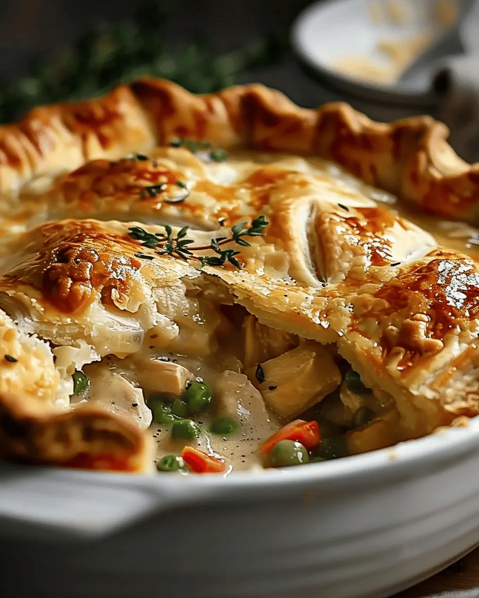 Golden Chicken Pot Pie with Buttery Crust